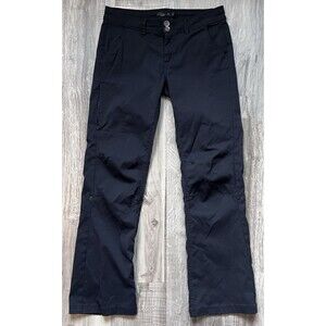 Prana Womens Sz 10R Black Halle Hiking Pants Convertible Ankles Roll Up Outdoor